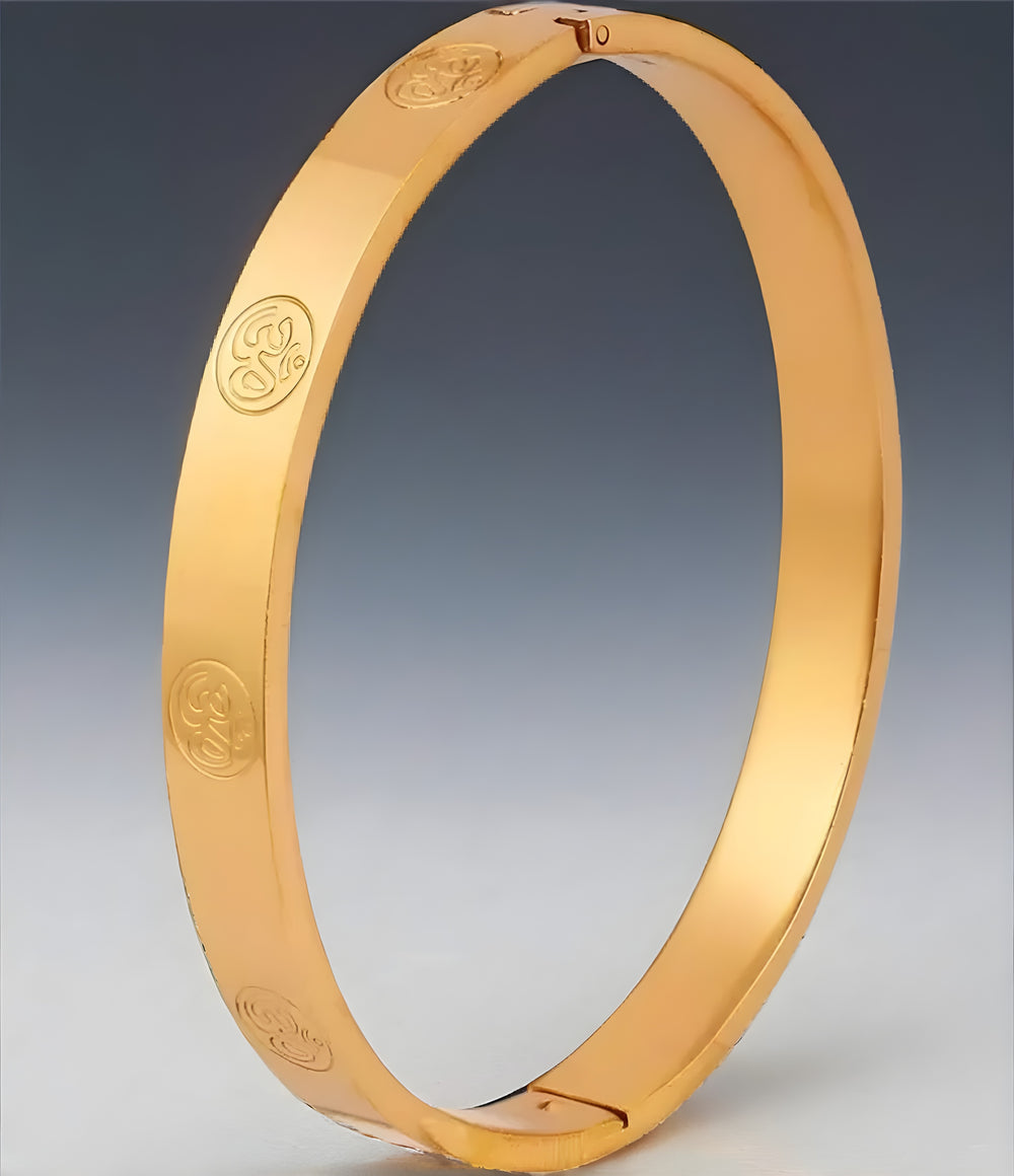 RAUND OM  Gold Bracelet for Men & Boys (Copy)