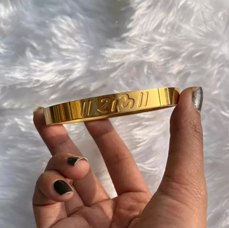 //RAM// Gold Bracelet for Men & Boys feature