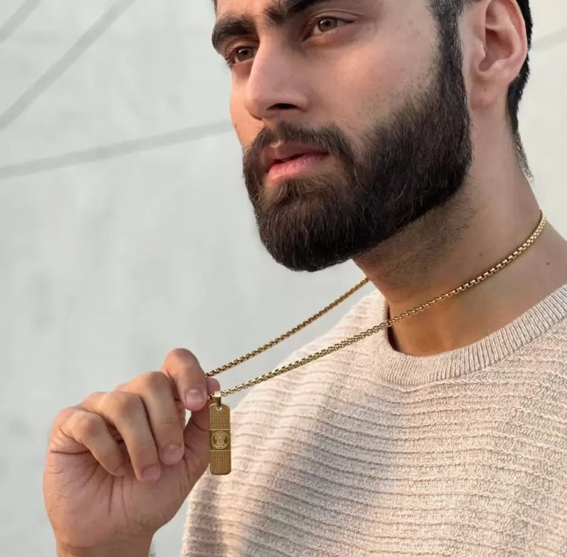 Hanumanj Pendant Gold Stainless Steel Necklace Chain For Men (24 Inch) (🔥Bestseller) feature