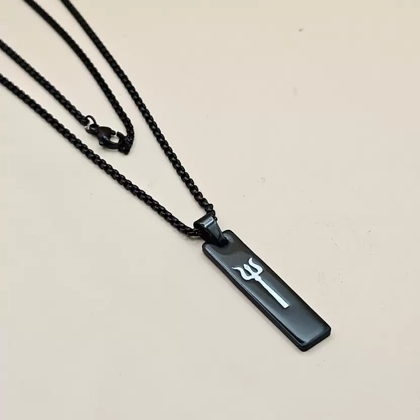 TRISUHL Pendant Gold Stainless Steel Necklace Chain For Men (24 Inch)