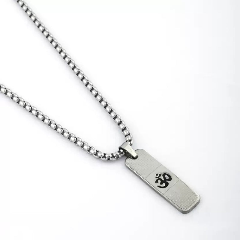 om Pendant Gold Stainless Steel Necklace Chain For Men (24 Inch) style image