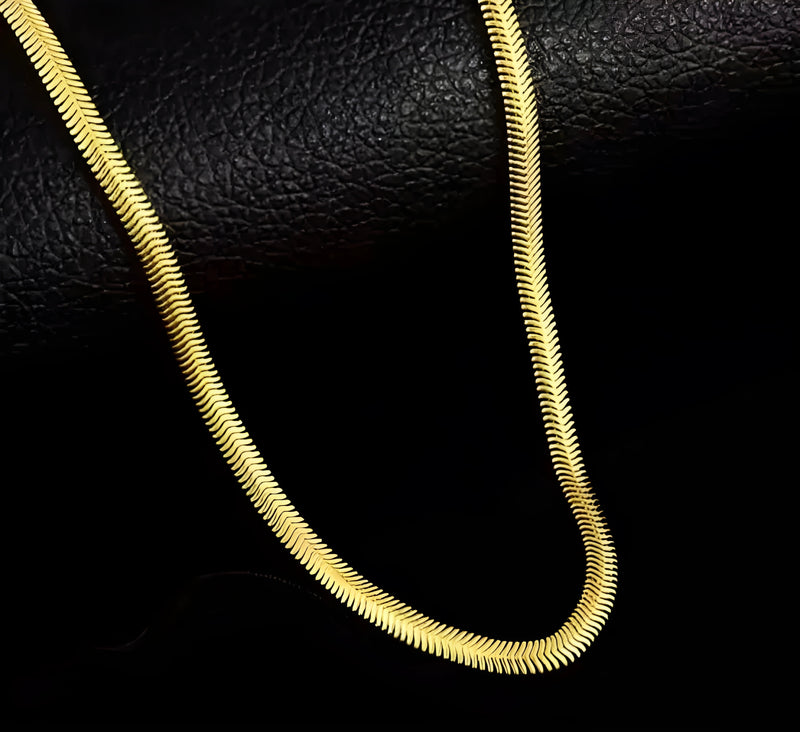 18K Gold Plated Snake Chain for Men – Lightweight & Durable (22 Inch) feature