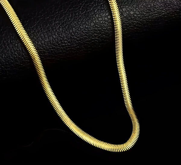 Gold Plated Snake Chain for Men – 21.5" | Anti-Tarnish & Stylish